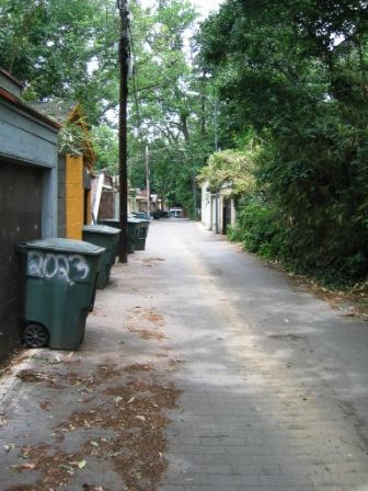 park road alley, where Bessie Hutson was killed